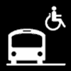 Symbole d'accessibilité : Autobus accessible aux fauteuils roulants