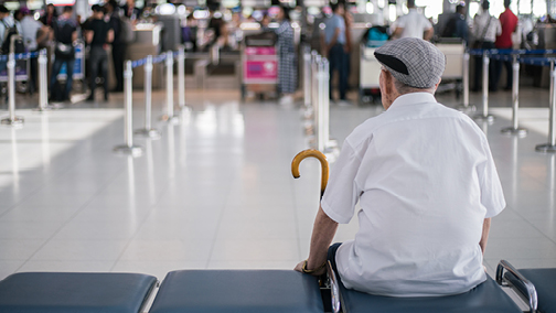 Image of a passenger waiting at the Terminal